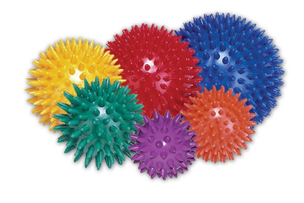Masážna loptička ježko 7cm, zelená